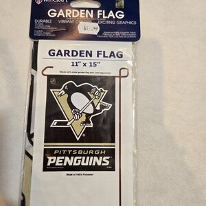 NHL Pittsburgh Penguins Wincraft Garden Flag Indoor Outdoor 11" x 15" Sports Hom
